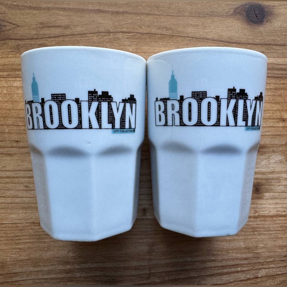 BROOKLYN New York Porcelain Cups Set of 2